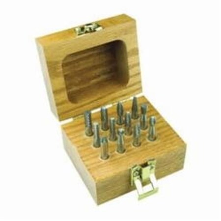 Morse Burr Set, Series 5970 C450, 8 Piece, Double Cut, Solid Carbide Head, Bright, 14 Shank Diameter 59907